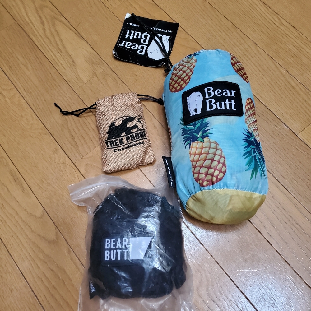 Hammock Portable - Bear Butt Pineapple Hammock Set With Straps And Carabiners